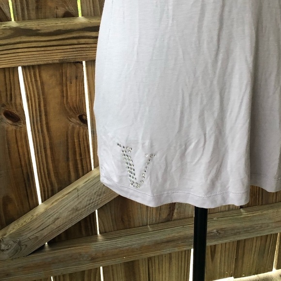 Vertigo Sleeveless Sexy V-Neck Gray & Silver Top Size M - Picture 5 of 8